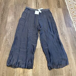 Belle France dark gray Sheer Lagenlook
Lantern Harem Pants Large Silk Wide
Leg